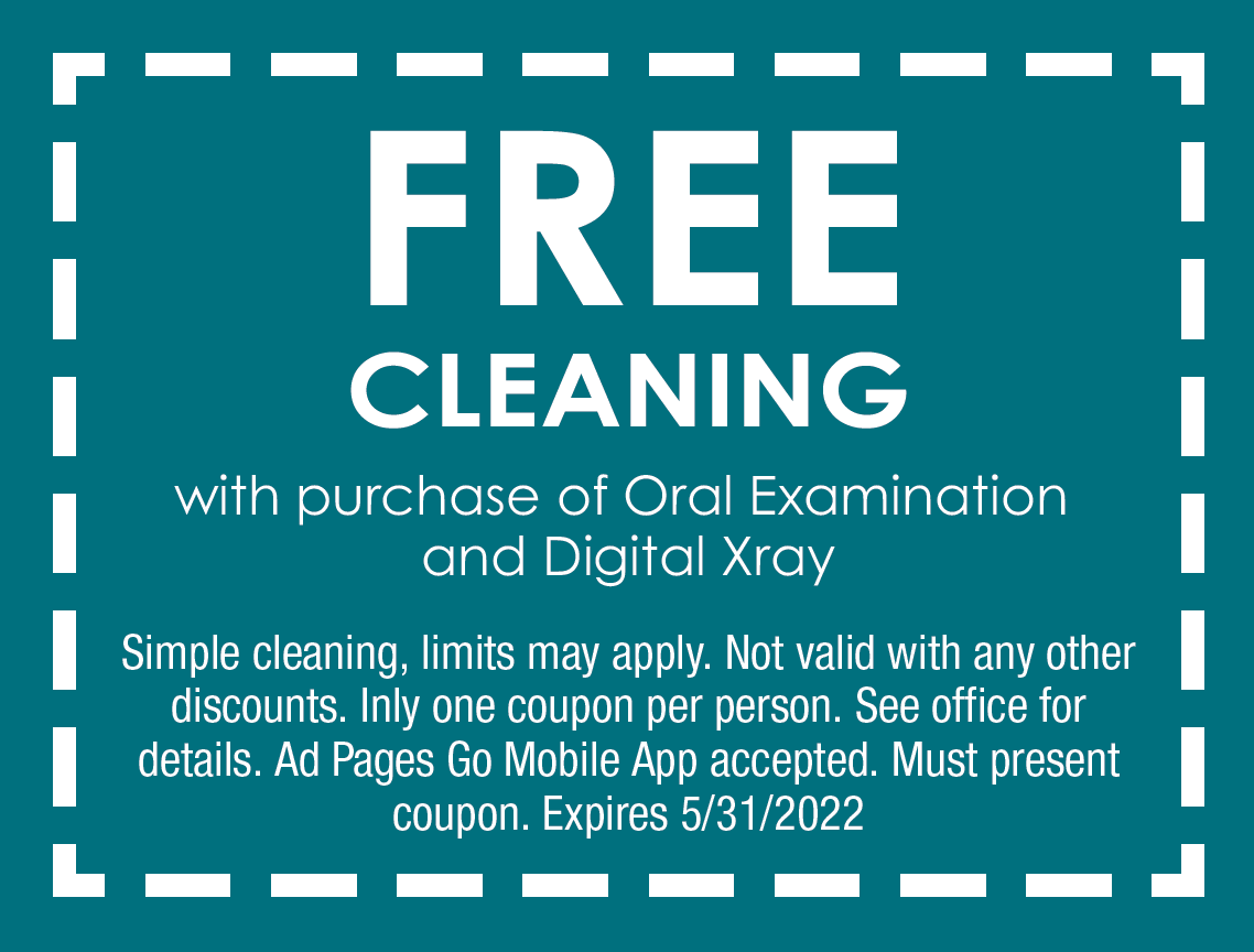 Free Cleaning with purchase of Oral Examination and Digital Xray